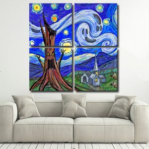 Halloween Starry Night Square Panels Paint By Numbers