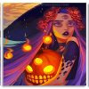 Halloween Witch 3 Panels Paint By Numbers