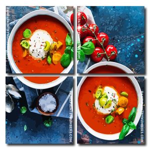 Herby Tomato Soup Square Panels Paint By Numbers