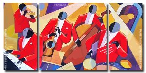 Jazz Cubism 3 Panels Paint By Numbers