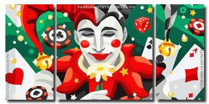 Joker Clown 3 Panels Paint By Numbers