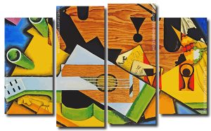 Juan Gris Still Life With Guitar 4 Panels Paint By Numbers