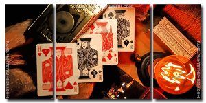 Kings Playing Cards 3 Panels Paint By Numbers