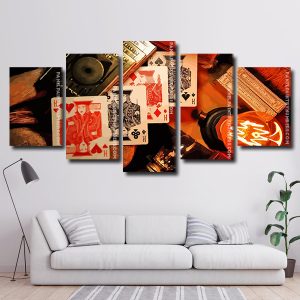 Kings Playing Cards 5 Panels Paint By Numbers