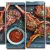 Lamb Chops With Chile Sauce 4 Panels Paint By Numbers