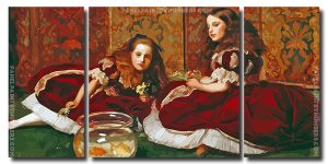 Leisure Hours by John Everett Millais 3 Panels Paint By Numbers