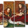 Leisure Hours by John Everett Millais 4 Panels Paint By Numbers