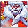 Mad Santa 3 Panels Paint By Numbers