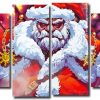 Mad Santa 4 Panels Paint By Numbers