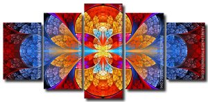 Mandala Glass 5 Panels Paint By Numbers