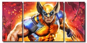 Marvel Wolverine 3 Panels Paint By Numbers