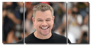 Matt Damon 3 Panels Paint By Numbers