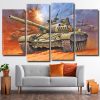 Military Tank War 4 Panels Paint By Numbers