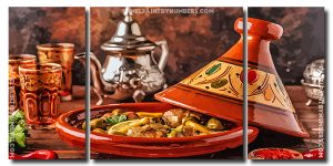 Moroccan Tagine 3 Panels Paint By Numbers