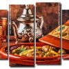 Moroccan Tagine 4 Panels Paint By Numbers