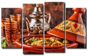 Moroccan Tagine 4 Panels Paint By Numbers