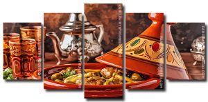 Moroccan Tagine 5 Panels Paint By Numbers