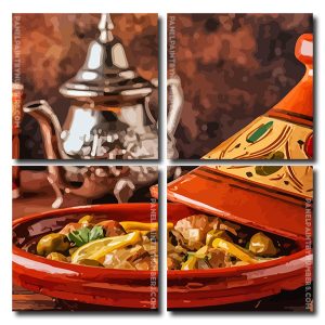 Moroccan Tagine Square Panels Paint By Numbers