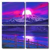 Mountains Moonlight Square Panels Paint By Numbers