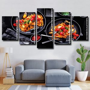 Muschel Spaghetti 5 Panels Paint By Numbers