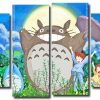 My Neighbor Totoro 4 Panels Paint By Numbers