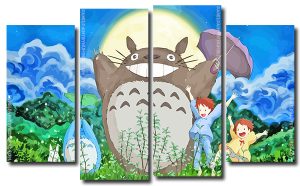 My Neighbor Totoro 4 Panels Paint By Numbers