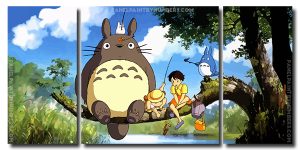 My Neighbor Totoro Anime 3 Panels Paint By Numbers