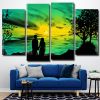 Night Beautiful Couple 4 Panels Paint By Numbers