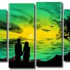 Night Beautiful Couple 4 Panels Paint By Numbers