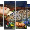 Ophelia by John Everett Millais 4 Panels Paint By Numbers