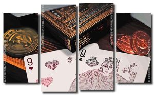 Playing Cards Art 4 Panels Paint By Numbers