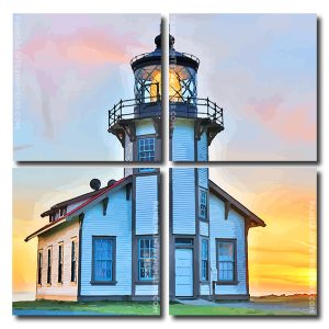 Point Cabrillo Lighthouse Museum Mendocino Square Panels Paint By Numbers