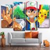 Pokemon Anime Art 4 Panels Paint By Numbers