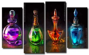 Potions 4 Panels Paint By Numbers