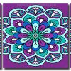 Purple and Blue Mandala 3 Panels Paint By Numbers