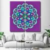 Purple and Blue Mandala Square Panels Paint By Numbers