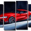 Red Toyota GR Supra 4 Panels Paint By Numbers