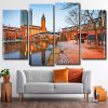 Rochdale Canal Manchester 4 Panels Paint By Numbers