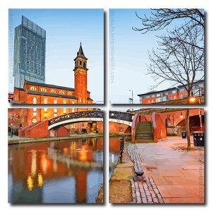 Rochdale Canal Manchester Square Panels Paint By Numbers