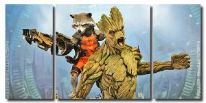 Rocket and Groot Guardians of The Galaxy 3 Panels Paint By Numbers