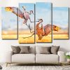 Sandhill Crane Fighting 4 Panels Paint By Numbers