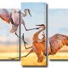 Sandhill Crane Fighting 5 Panels Paint By Numbers