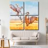 Sandhill Crane Fighting Square Panels Paint By Numbers