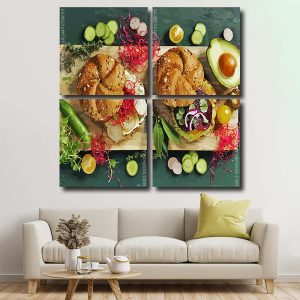 Sandwiches On vegan Style Bread Square Panels Paint By Numbers