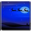 Santa Claus Silhouette 3 Panels Paint By Numbers