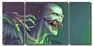 Scary Voldemort 3 Panels Paint By Numbers