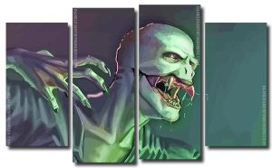 Scary Voldemort 4 Panels Paint By Numbers