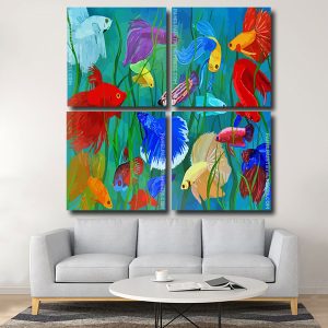 Siamese Fighting Fish Square Panels Paint By Numbers