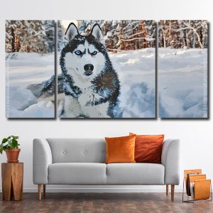 Siberian Husky Dog 3 Panels Paint By Numbers