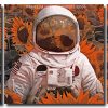 Spaceman and Sunflowers 3 Panels Paint By Numbers